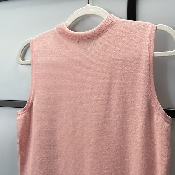[M] Laura Petite Petal Sofest Petal Pink Sweater Vest Preppy y2k Clueless Style - Picture 3 of 8
